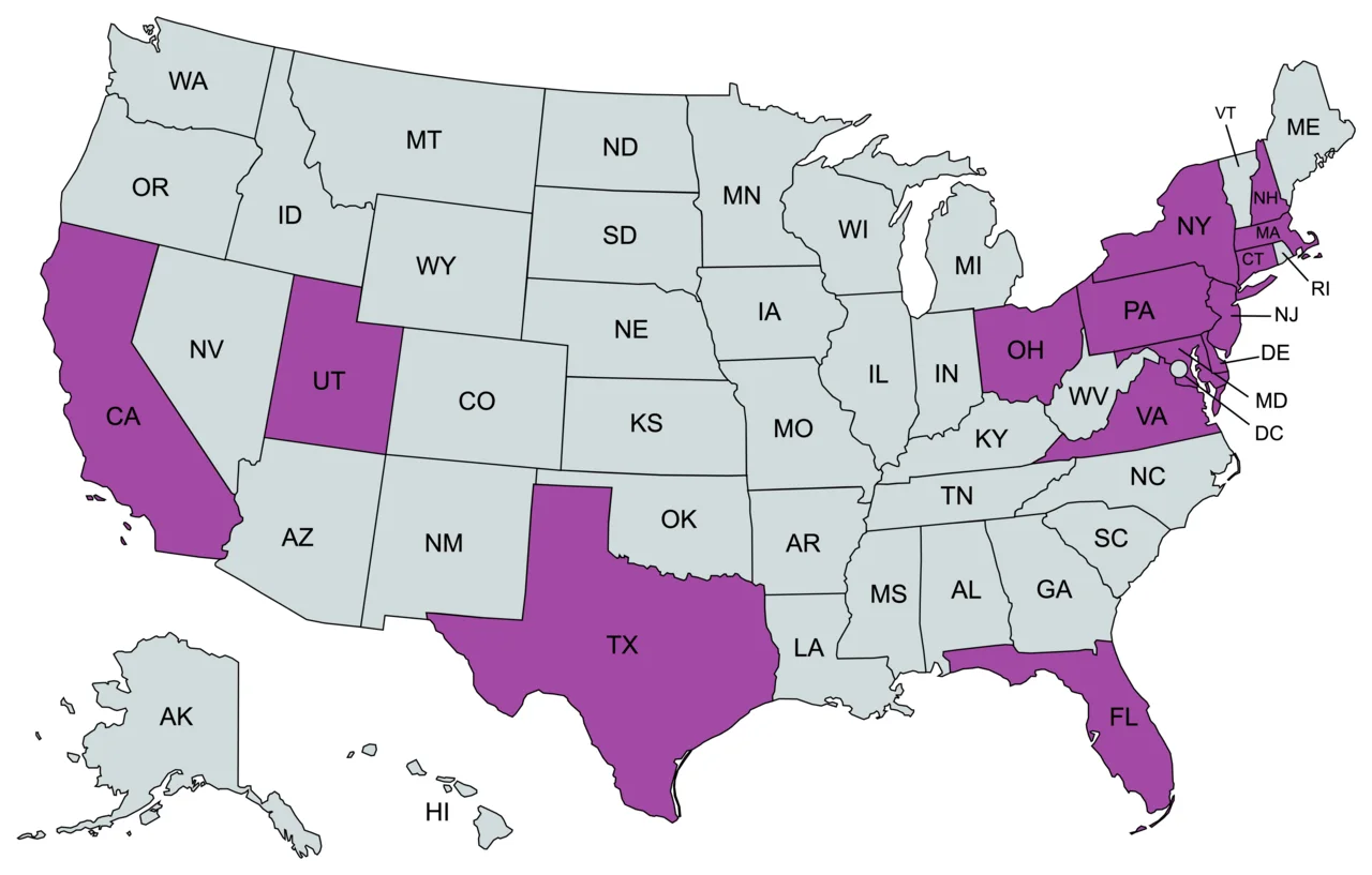 States reporting drone sightings, late 2024