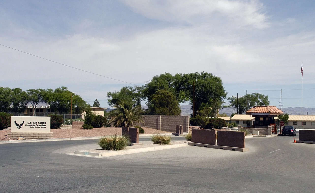 Creech Air Force Base main gate