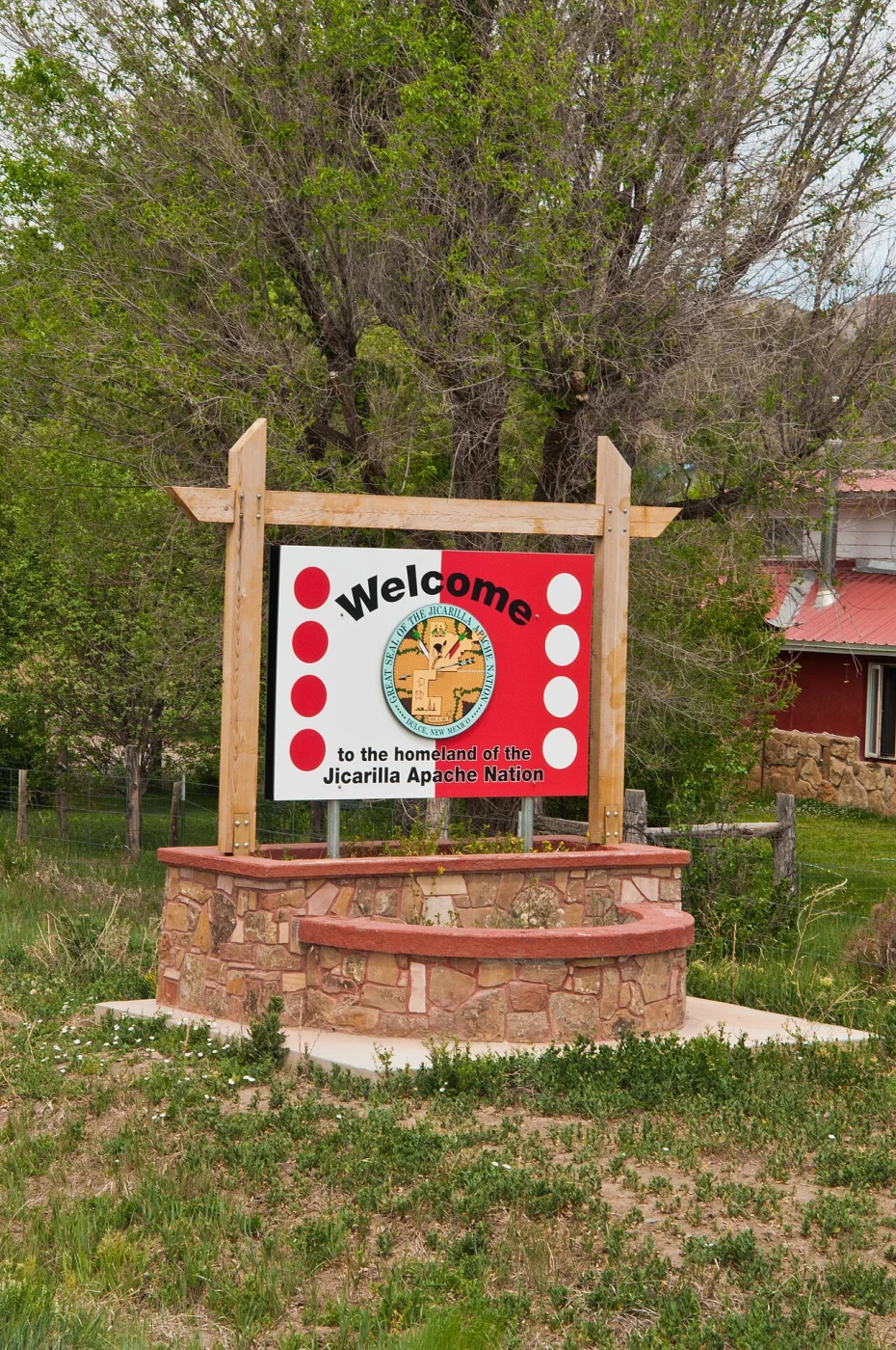 Welcome sign, Dulce, New Mexico