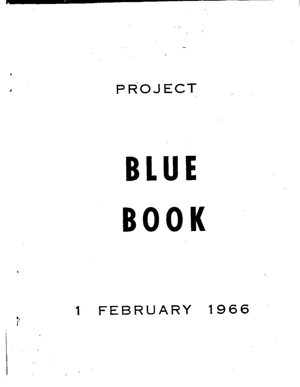 Air Force fact sheet on Project Blue Book
