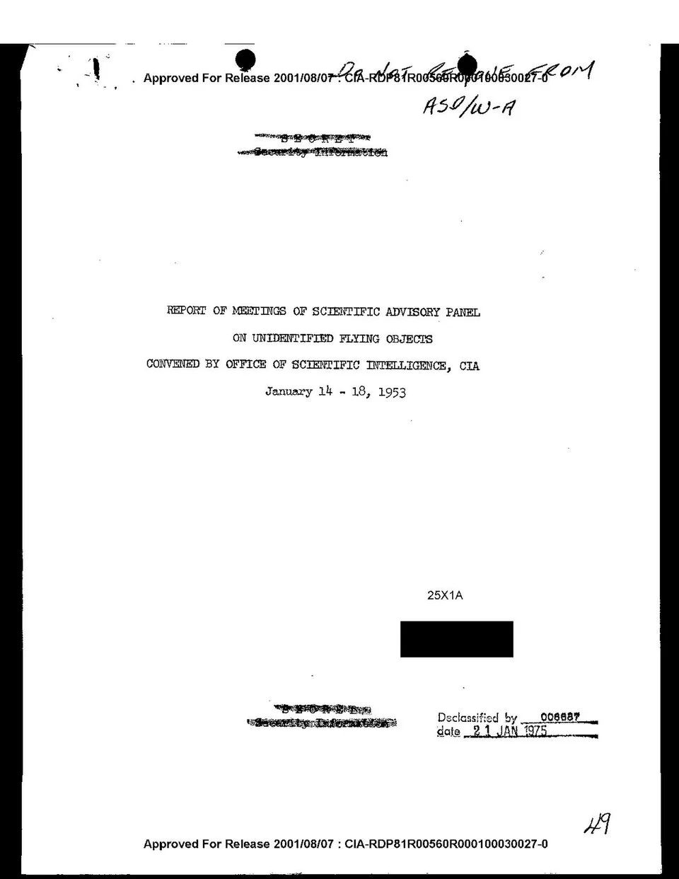 Robertson Panel report, January 1953