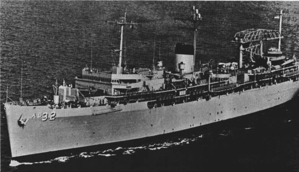 USS Holland (AS-32), c. 1963