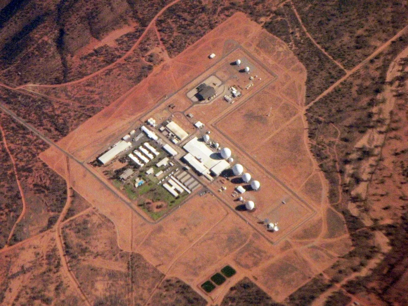 Pine Gap seen from a passenger aircraft
