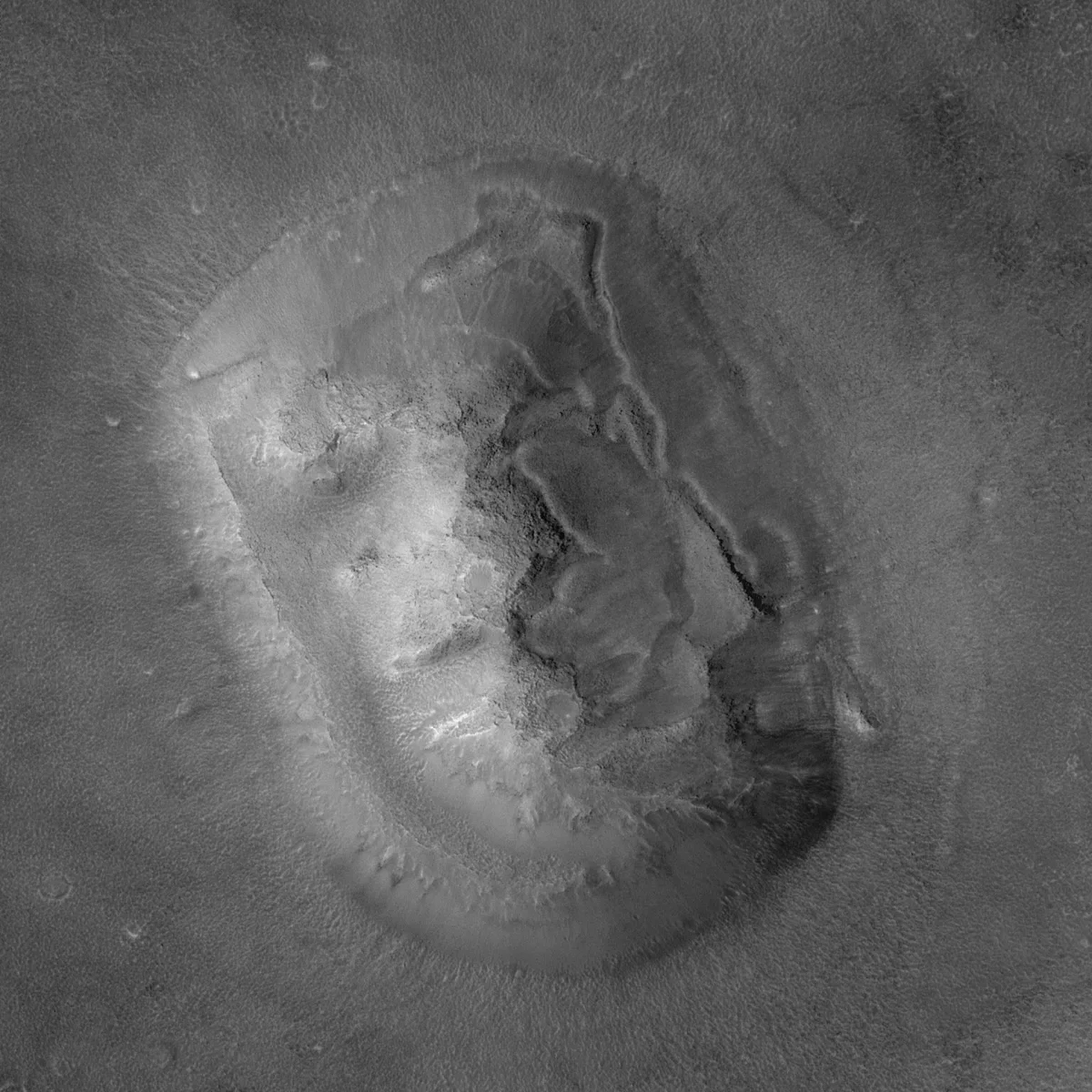 The Cydonia mesa, Mars